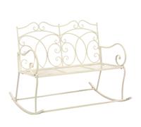 vidaXL Garden Bench 104 cm Iron Antique White