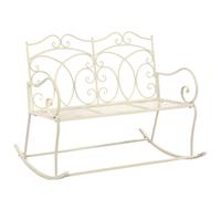 Garden Bench 104 cm Iron Antique White