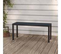 Vidaxl Garden Bench 110 Cm Steel And Wpc Black