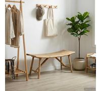VidaXL Garden Bench 110 X 45 X 50 Cm Bamboo Natural Rectangular