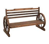 vidaXL Garden Bench 112 cm Solid Firwood, Brown