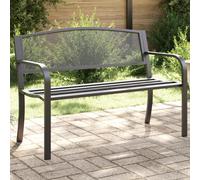 Garden Bench 119 cm Black Steel
