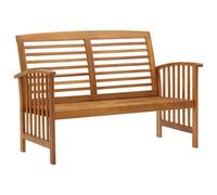 vidaXL Solid Acacia Wood Garden Bench 119cm Wooden Outdoor Patio Seating Bench