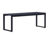 vidaXL Garden Bench 120.5 cm PS Board Black