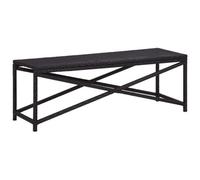 Vidaxl Garden Bench 120 Cm Poly Rattan Black