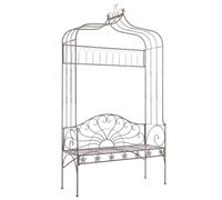 vidaXL Garden Bench 122 cm Iron Antique Brown UK HOT