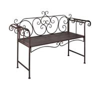 vidaXL Garden Bench 132 cm Steel Antique Brown UK HOT