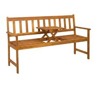 vidaXL Garden bench 158 x 55 x 89 cm Solid Acacia Wood Beige, Rectangular Garden