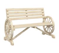 vidaXL Garden Bench 2-Seater Solid Wood Fir