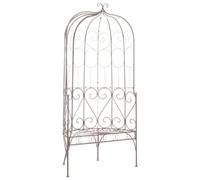 vidaXL Garden Bench 95cm Iron Antique Brown Outdoor Backyard Furniture Seat
