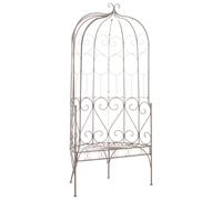 vidaXL Garden Bench 95cm Iron Antique Brown Outdoor Backyard Furniture Seat