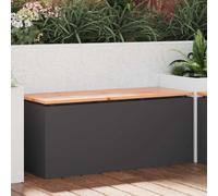 vidaXL Garden Bench Black 100 x 40 x 43 cm Steel