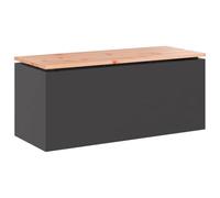 Garden Bench Solid Douglas Wood and Steel Outdoor Seating Patio Modern vidaXL
