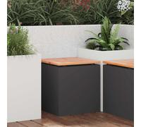 vidaXL Garden Bench Black 40 x 40 x 43 cm Steel