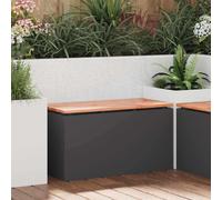 vidaXL Garden Bench Black 80 x 40 x43 cm Steel, Garden and Terrace, Modern Outdoor Seating, Durable Bench, Stylish Patio Furniture for Relaxation and Gathering