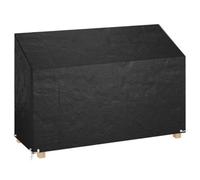 vidaXL Garden Bench Cover - UV & Water- Black Polyethylene Outdoor Furniture Protector with Eyelets - 190x70x70/88 cm