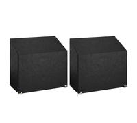 vidaXL Garden Bench Covers Patio Furniture Cover 2 pcs 8 Eyelets Polyethylene