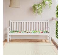 vidaXL Garden Bench Cushion Floral Green and pink 180 x 50 x 4 cm
