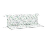 vidaXL Garden Bench Cushions 2 Pieces Leaf Pattern 150 x 50 x 7 cm Fabric