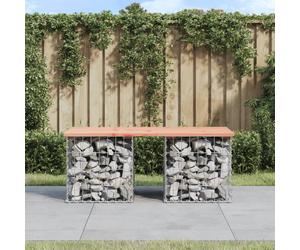 vidaXL Garden Bench Gabion Design 103x44x42 cm Solid Wood Douglas