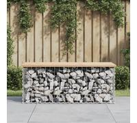 vidaXL Garden Bench Gabion Design 103x44x42 cm Solid Wood Pine