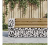 (dark brown, 122 x 71 x 65.5 cm) vidaXL Garden Bench Outdoor Park Bench Gabion Design Impregnated Wood Pine