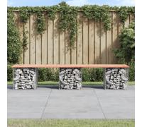 vidaXL Garden Bench Gabion Design 203x44x42 cm Solid Wood Douglas