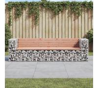 Vidaxl Garden Bench Gabion Design 244X71X65.5 Cm Solid Wood Douglas Garden Benches