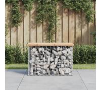 vidaXL Garden Bench Gabion Design 63x31.5x42 cm Solid Wood Pine