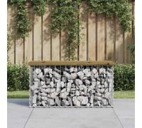 vidaXL Garden Bench Gabion Design 83x31.5x42 cm Impregnated Wood Pine UK HOT
