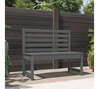 Vidaxl Garden Bench Grey 109 Cm Solid Wood Pine