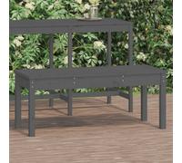 Vidaxl Garden Bench Grey 109X44X45 Cm Solid Wood Pine
