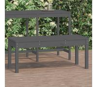 vidaXL Garden Bench Grey 109x44x45 cm Solid Wood Pine