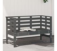 vidaXL Garden Bench Grey 111.5x53x71 cm Solid Wood Pine
