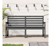 vidaXL Garden Bench Grey 159.5x48x91.5 cm Solid Wood Pine, Grey