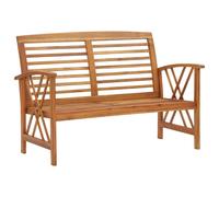 vidaXL Garden Bench in Retro Style, Solid Acacia Wood, 119 cm Wide, Suitable for Outdoor Use, Easy Assembly Required