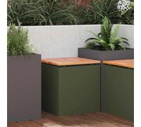 vidaXL Garden Bench Olive green 40 x 40 x 43 cm Steel