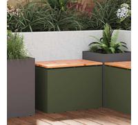 vidaXL Garden Bench Olive green 60 x 40 x 43 cm Steel