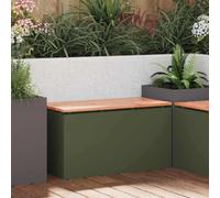 vidaXL Garden Bench Olive green 80 x 40 x43 cm Steel