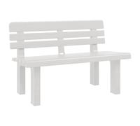 vidaXL Garden Bench Outdoor Bench Seat Patio Park Bench White Polypropylene