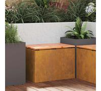 Garden Bench 60×40×43 cm Weathering-steel Frame Solid Douglas Wood Varnished Pro