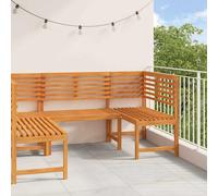 Garden Bench Set Brown Solid Acacia Wood Outdoor Furniture Rustic Patio vidaXL