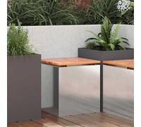 vidaXL Garden Bench Silver 40 x 40 x 43 cm Stainless steel