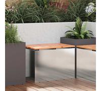 vidaXL Garden Bench Silver 60 x 40 x 43 cm Stainless steel