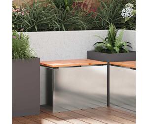 vidaXL Garden Bench Silver 60 x 40 x 43 cm Stainless steel