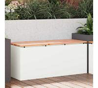 vidaXL Garden Bench White 100 x 40 x 43 cm Steel