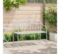 vidaXL Garden Bench White 104 x 54 x 93cm Steel