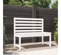 vidaXL Garden Bench White 109 cm Solid Wood Pine
