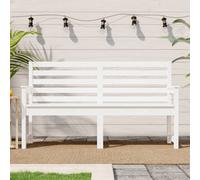Vidaxl Garden Bench White 159.5X48X91.5 Cm Solid Wood Pine