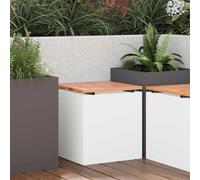 vidaXL Garden Bench White 40 x 40 x 43 cm Steel